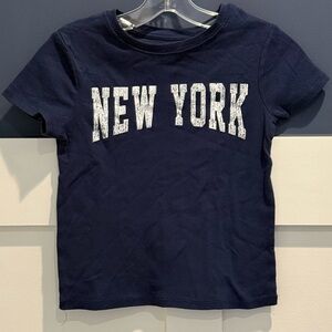 art class Navy Blue 'New York' Kids Tee size L girls